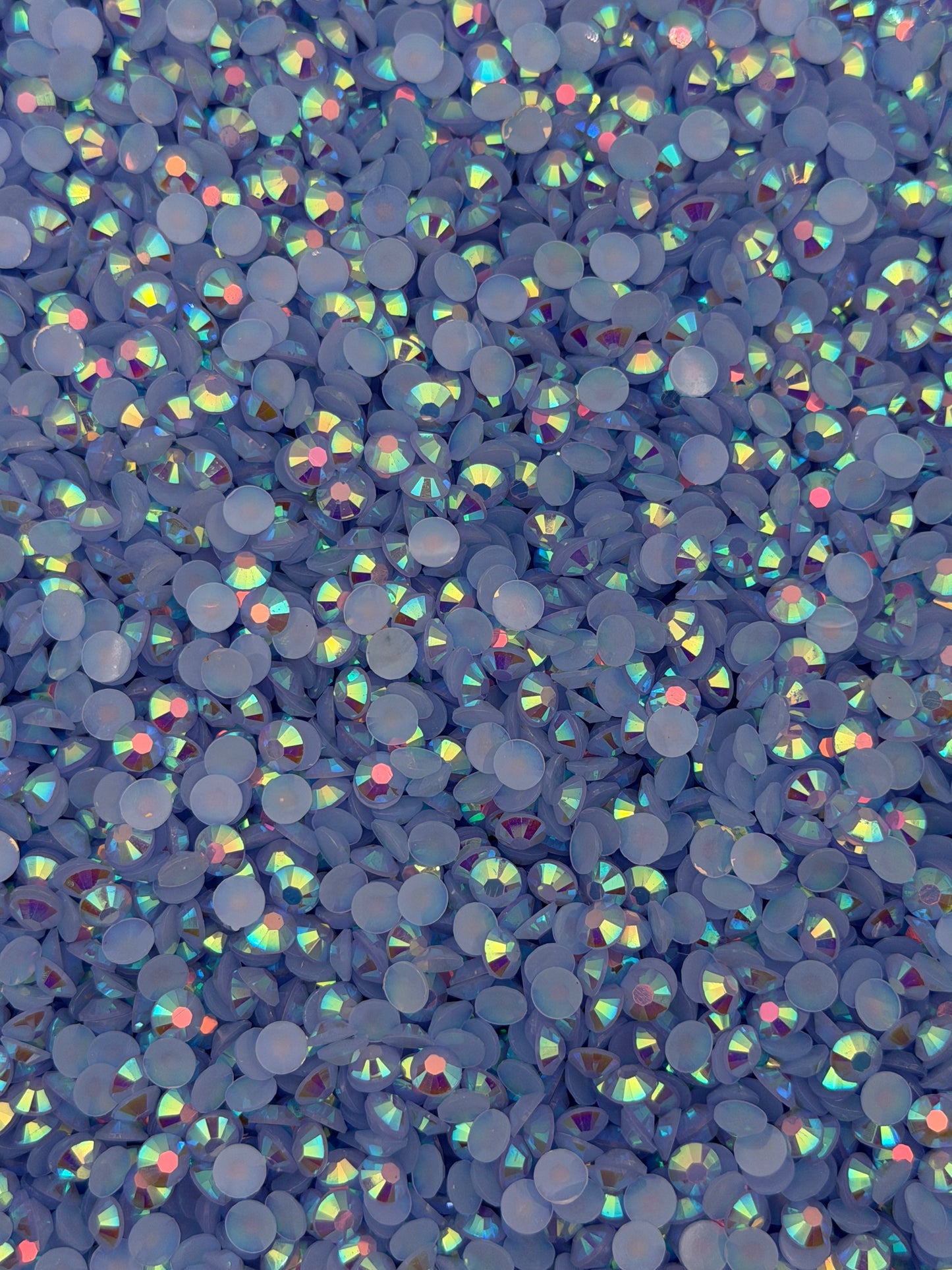 Santorini Light Blue Aurora — Resin Rhinestones