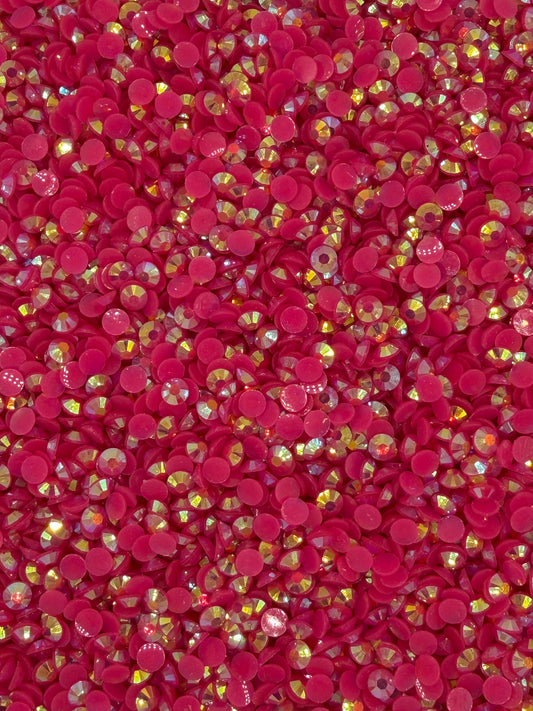Malta Dark Rose Aurora — Resin Rhinestones