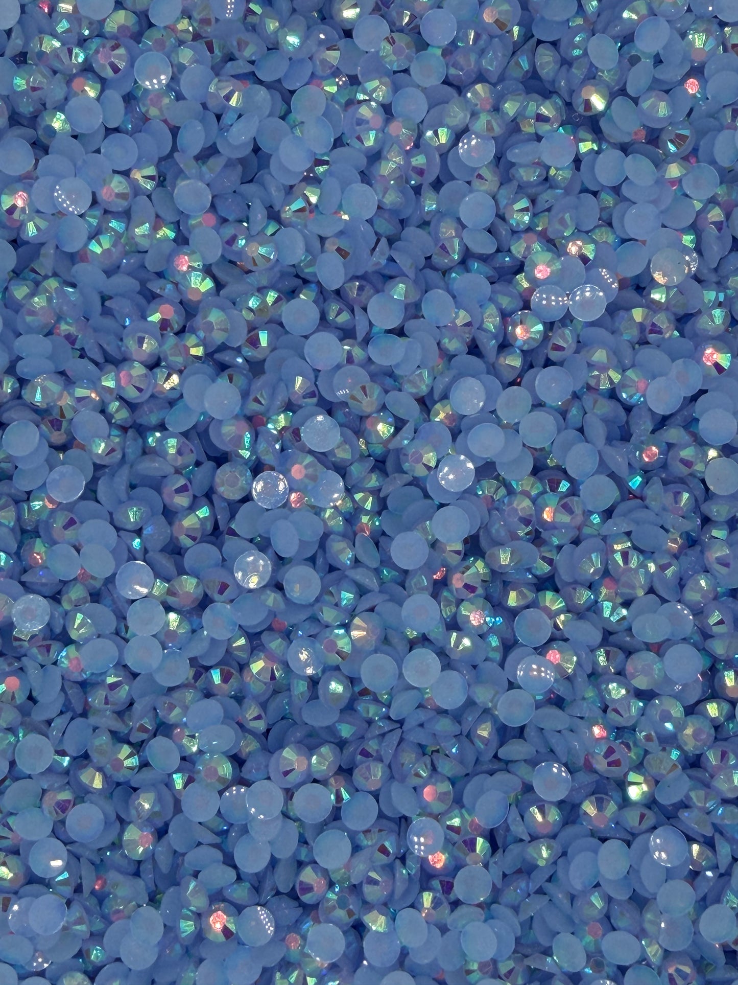 Santorini Light Blue Aurora — Resin Rhinestones