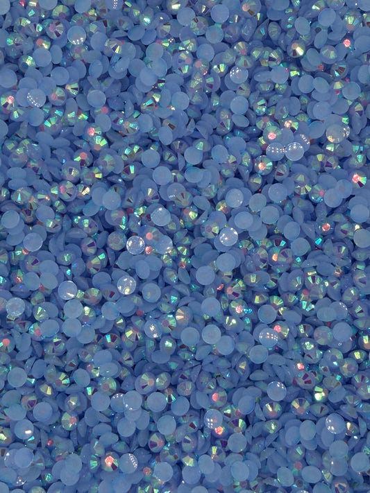 Santorini Light Blue Aurora — Resin Rhinestones