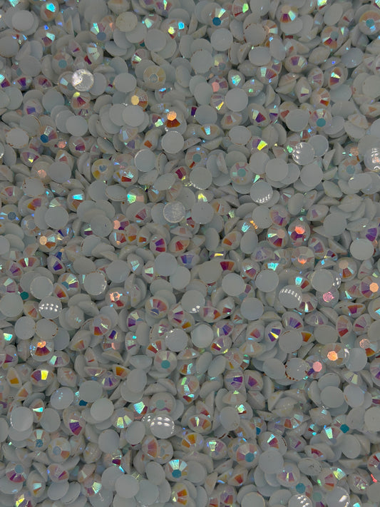 Oslo White Aurora — Resin Rhinestones