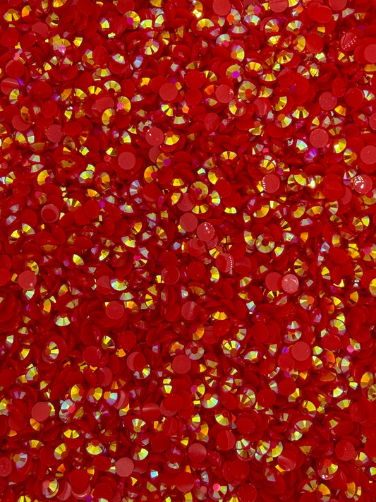 Hong Kong Light Red Aurora — Resin Rhinestones