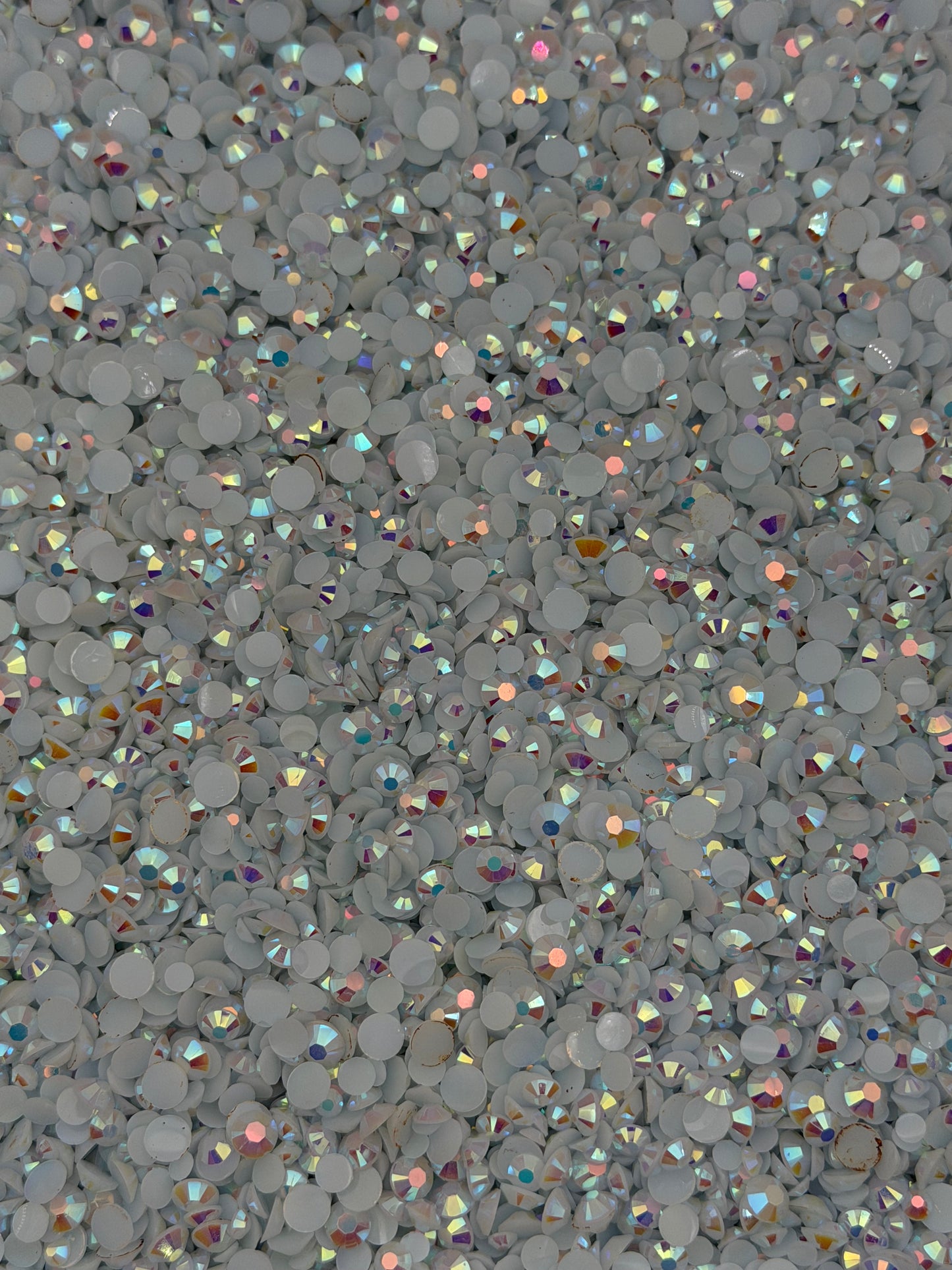 Oslo White Aurora — Resin Rhinestones