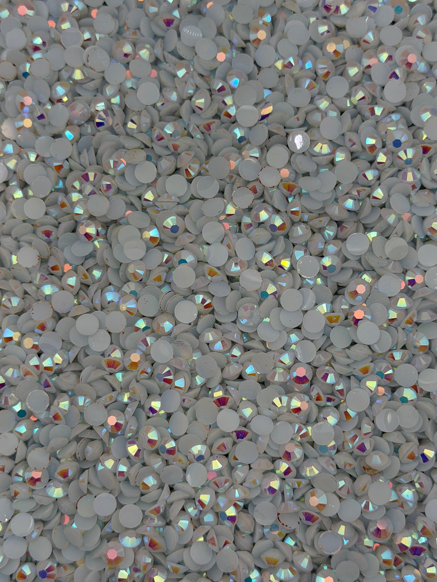 Oslo White Aurora — Resin Rhinestones