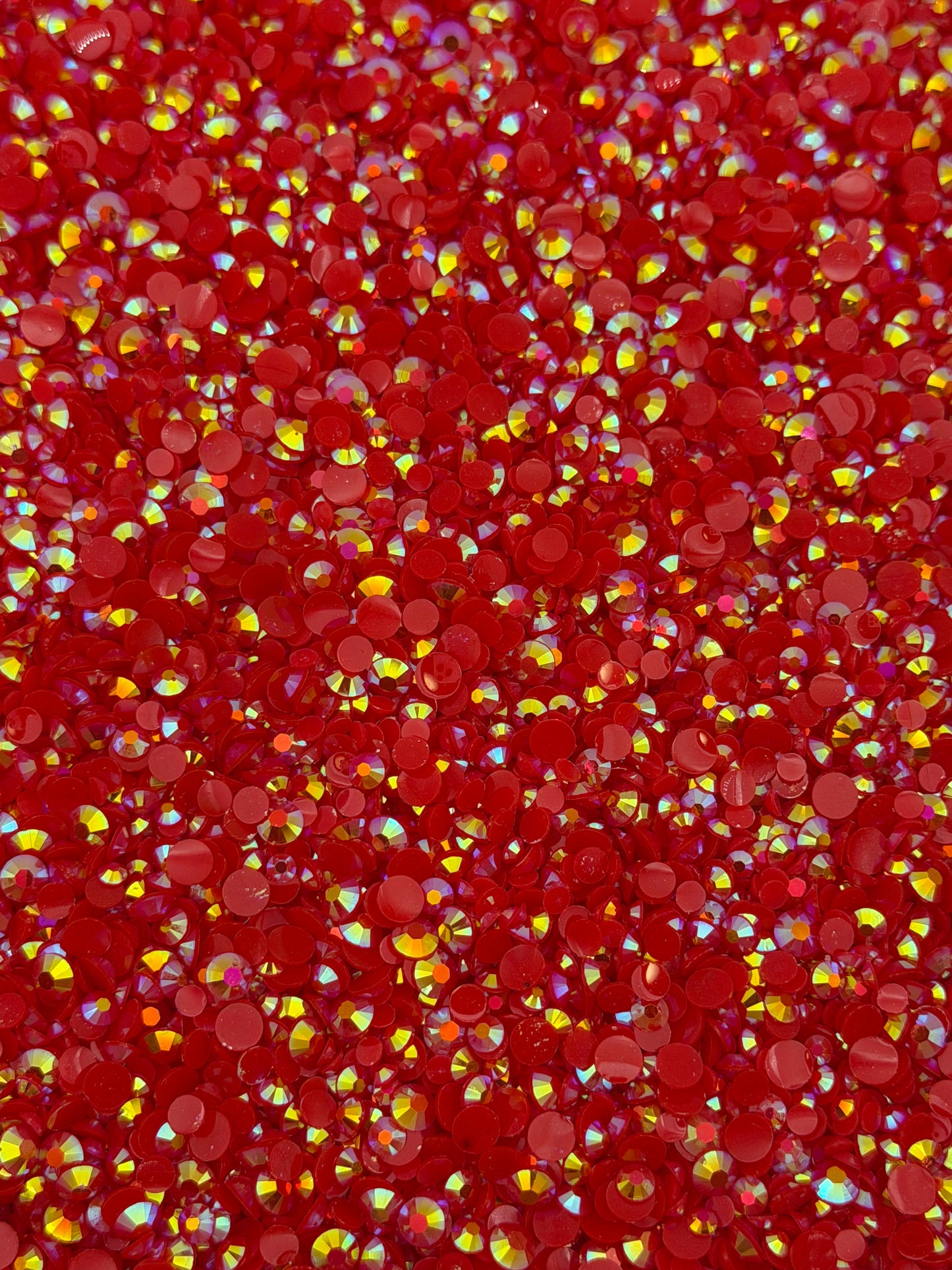 Hong Kong Light Red Aurora — Resin Rhinestones