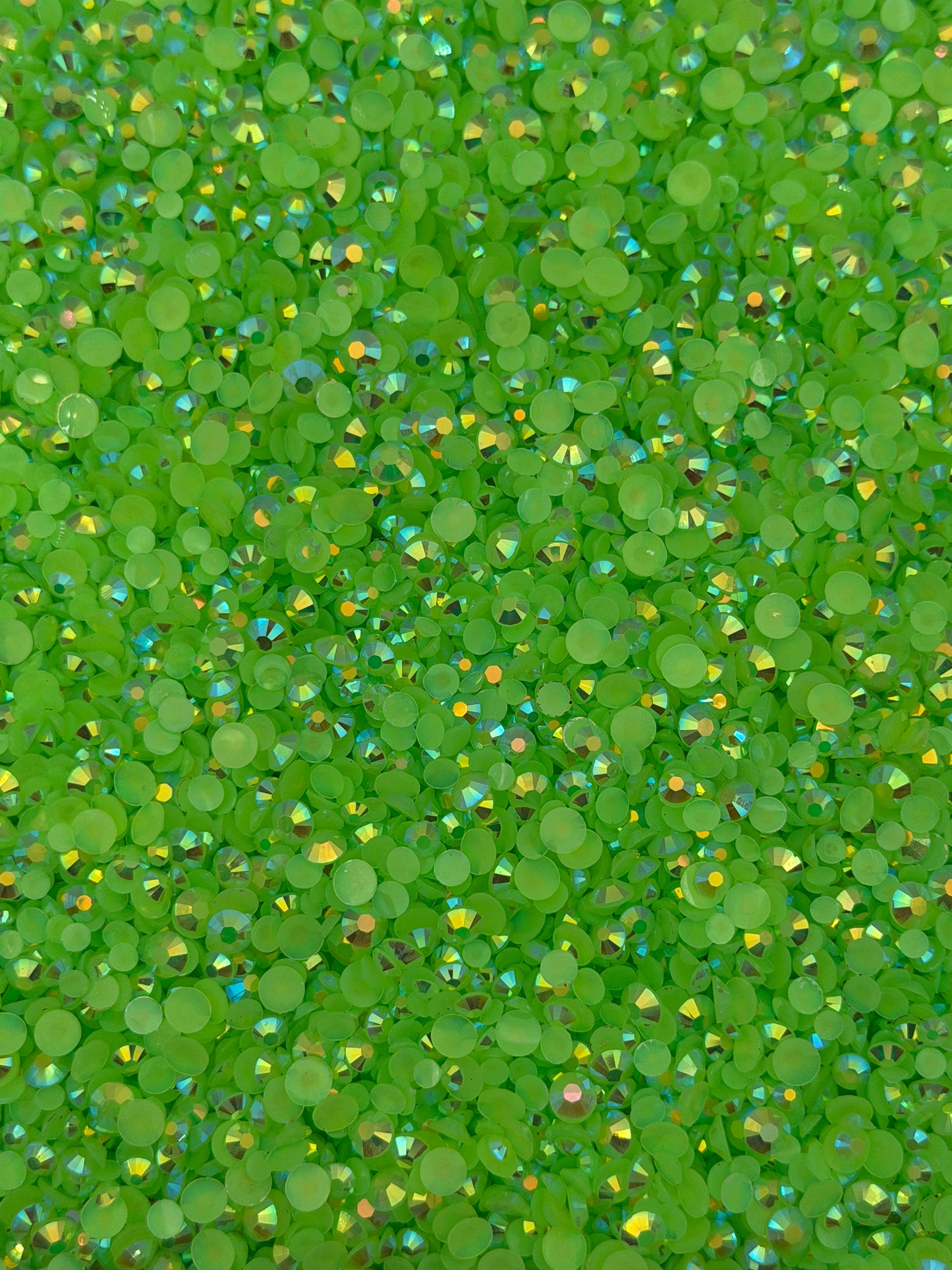 Hanoi Light Green Aurora — Resin Rhinestones