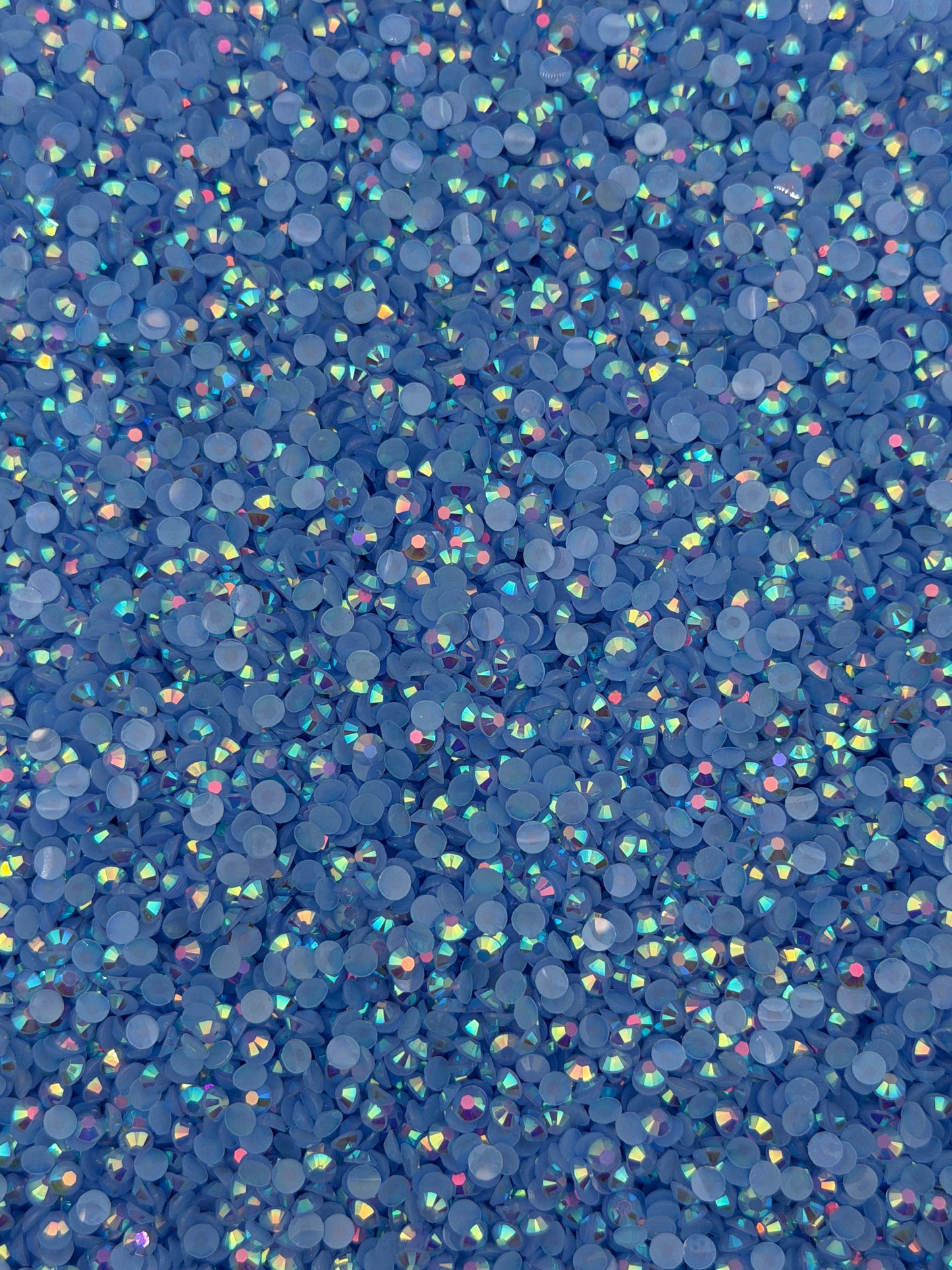 Santorini Light Blue Aurora — Resin Rhinestones
