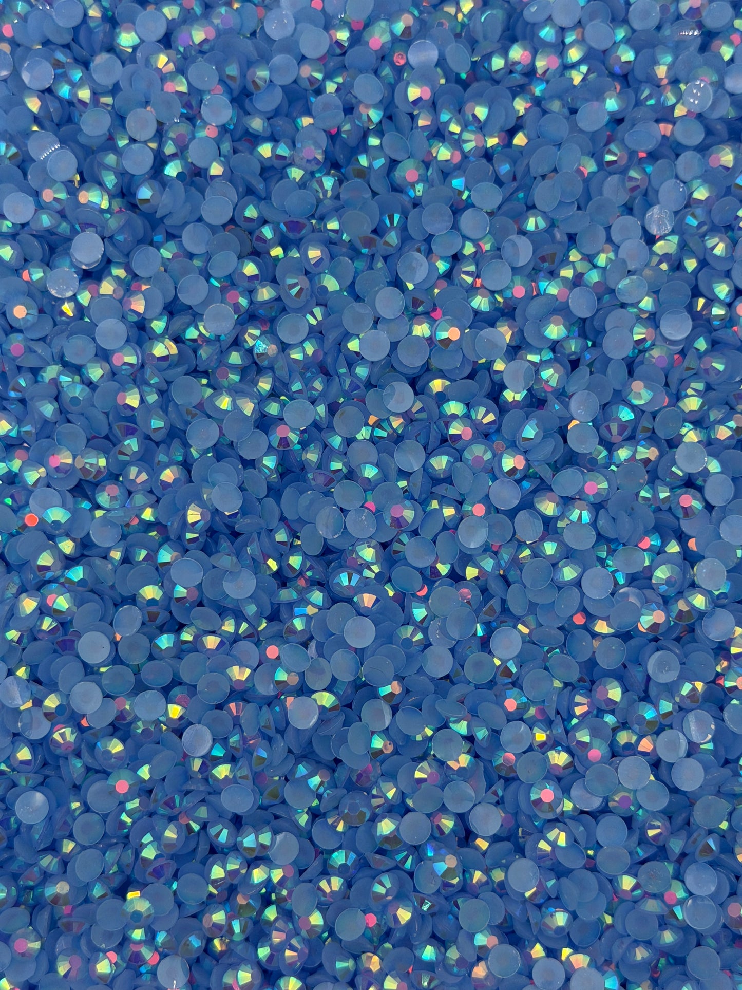 Santorini Light Blue Aurora — Resin Rhinestones